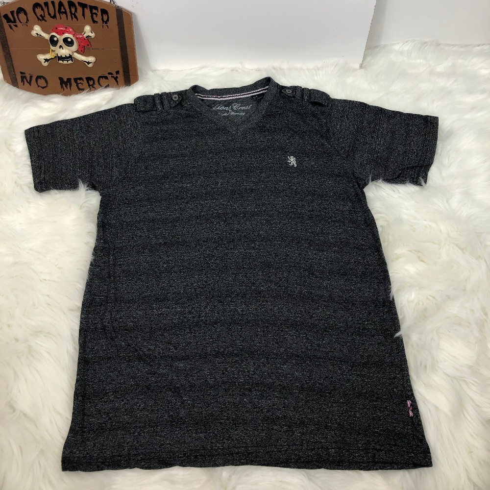 Lions Crest By English Laundry V-Neck T-Shirt Soft Poly/Cotton SZ S
